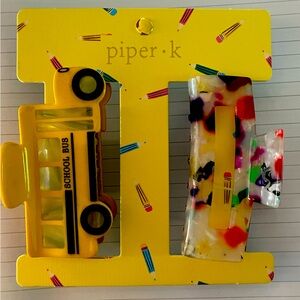 NWT-Adorable back to school clips from Piper-K. Limited edition back to school.